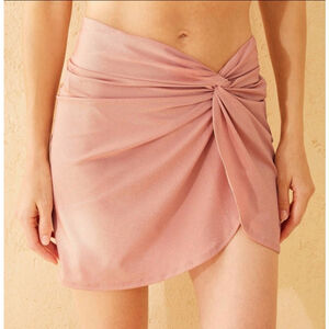 Shade & Shore™ Pink Sparkle Twist Skirt Cover Up Large NWT Beach Resort Glam